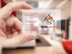 Business Card Design by Creations Box 2015 for Fox Auto | Design: #7406385