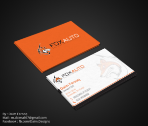 Diseño de Tarjeta de Presentación por Daim Designs para Fox Auto | Diseño #7398688