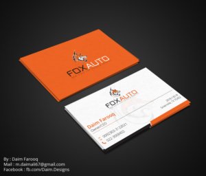 Design de Carte de Visite par Daim Designs pour Fox Auto | Design : #7399407