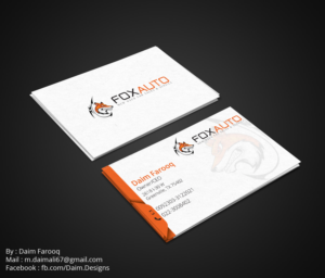 Design de Carte de Visite par Daim Designs pour Fox Auto | Design : #7400140