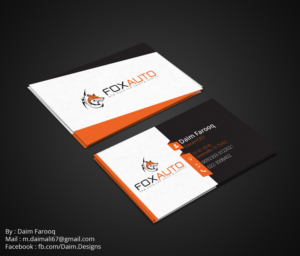 Design de Carte de Visite par Daim Designs pour Fox Auto | Design : #7400228