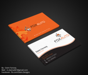 Design de Carte de Visite par Daim Designs pour Fox Auto | Design : #7400337