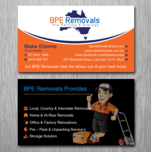 Business Card Design by Lanka Ama for BPE Removals | Design: #9463460