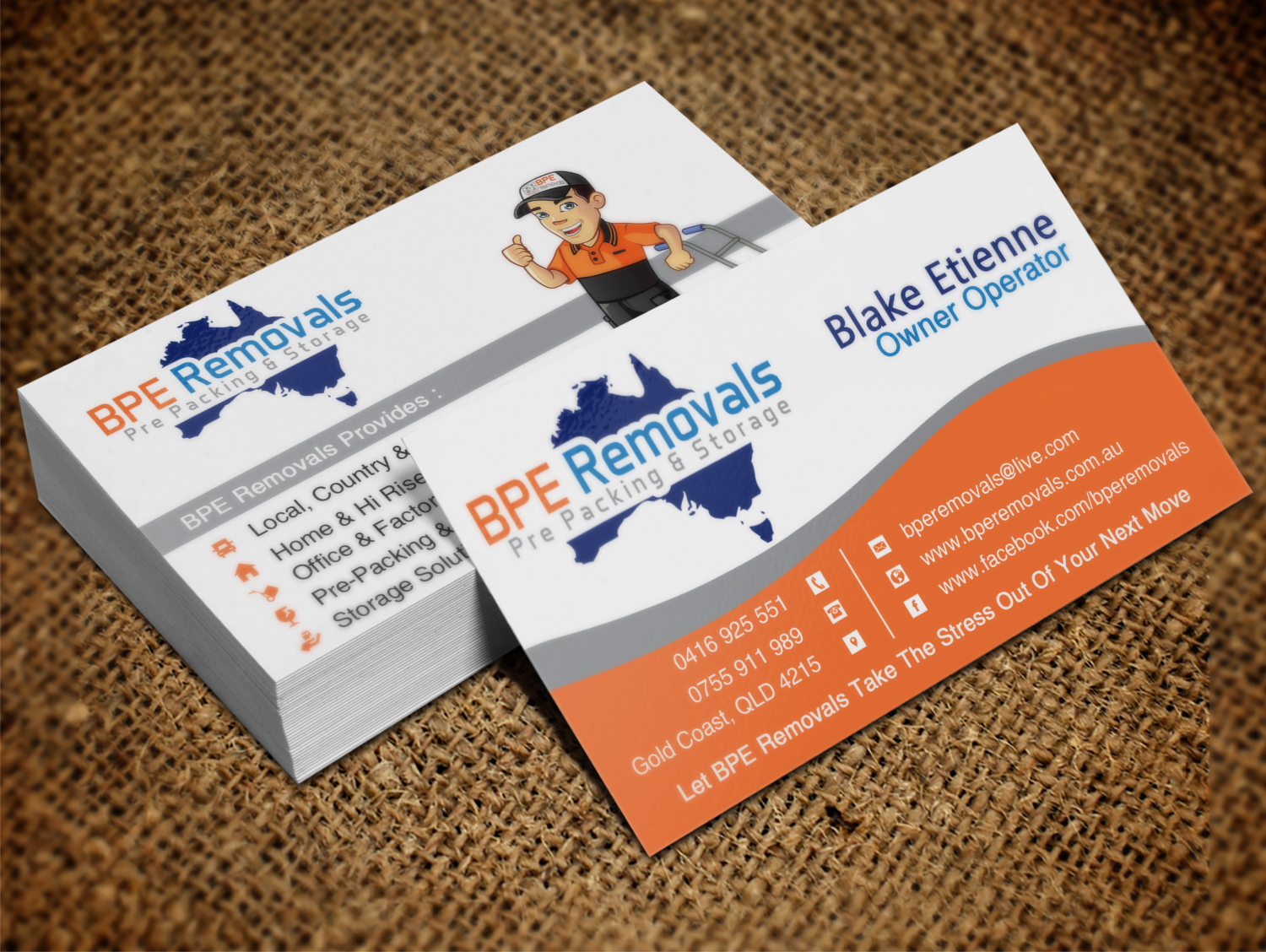 Business Card Design by Lanka Ama for BPE Removals | Design #9463490
