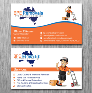 Business Card Design by Lanka Ama for BPE Removals | Design: #9463508