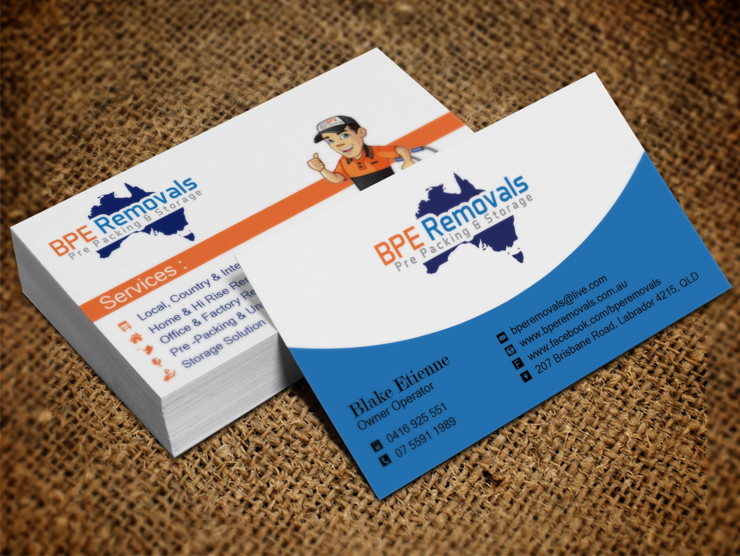Business Card Design by Lanka Ama for BPE Removals | Design #9463510