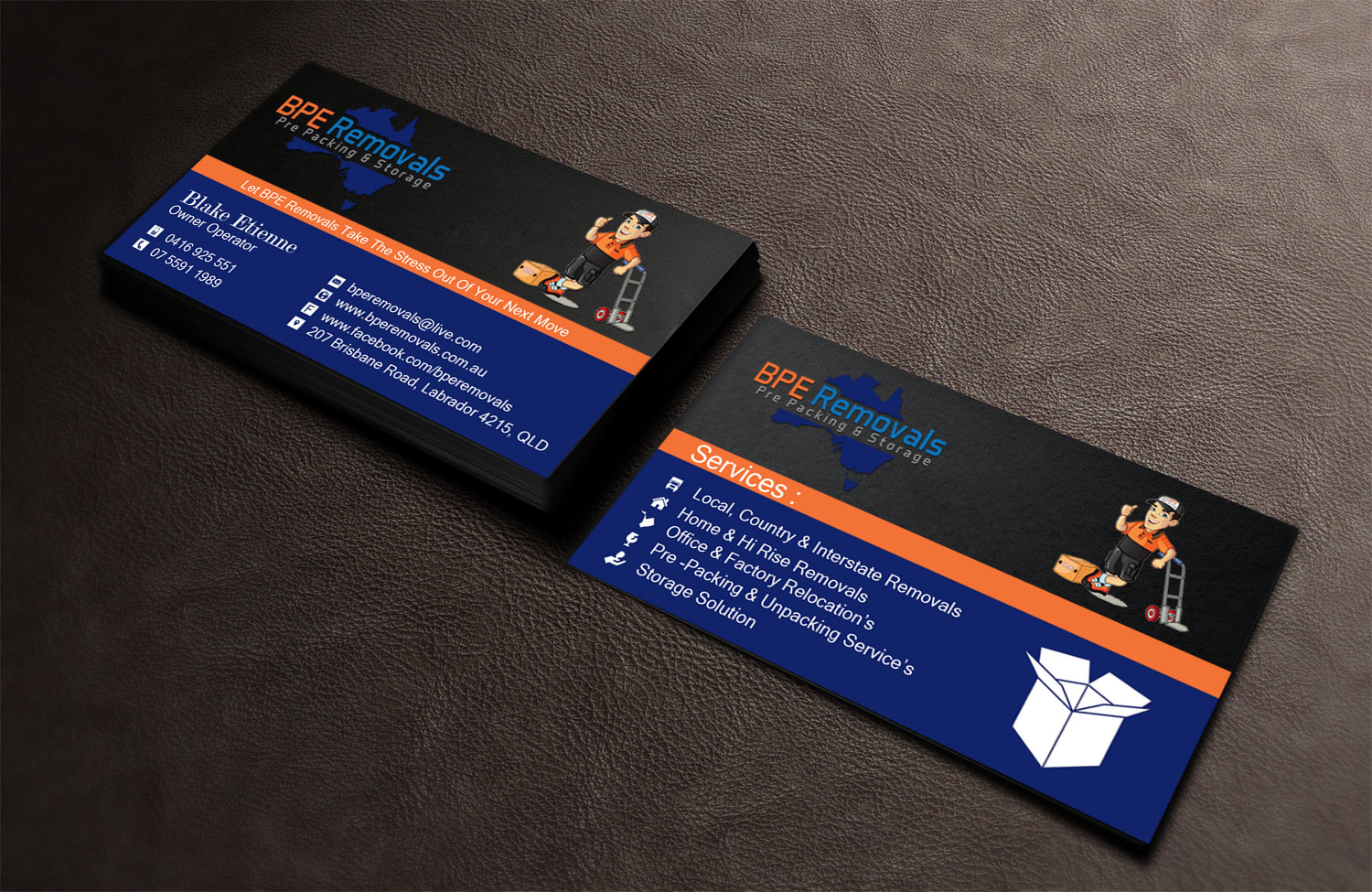 Business Card Design by Lanka Ama for BPE Removals | Design #9463511