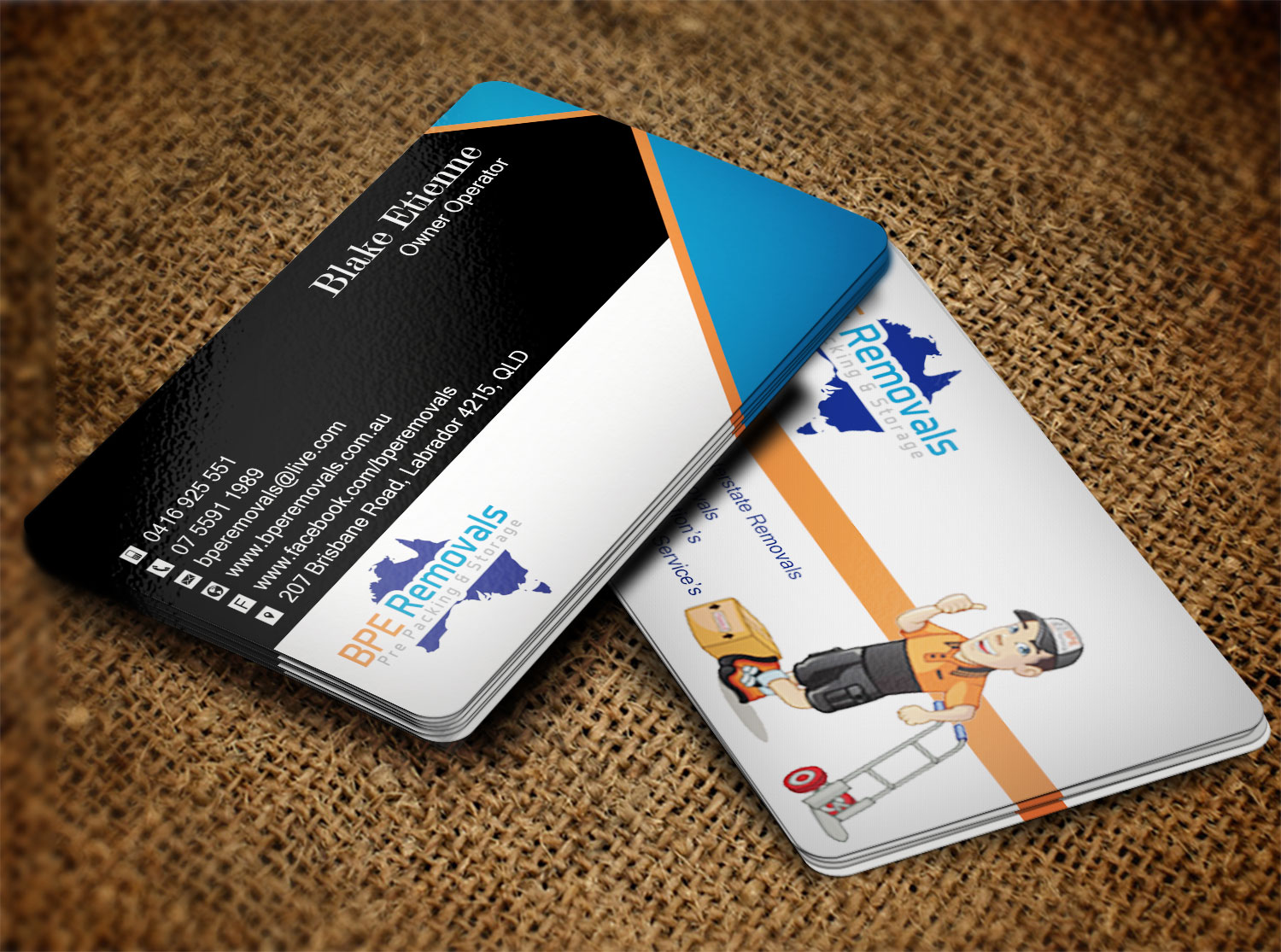 Visitenkarten-Design von Lanka Ama für BPE Removals | Design #9463513