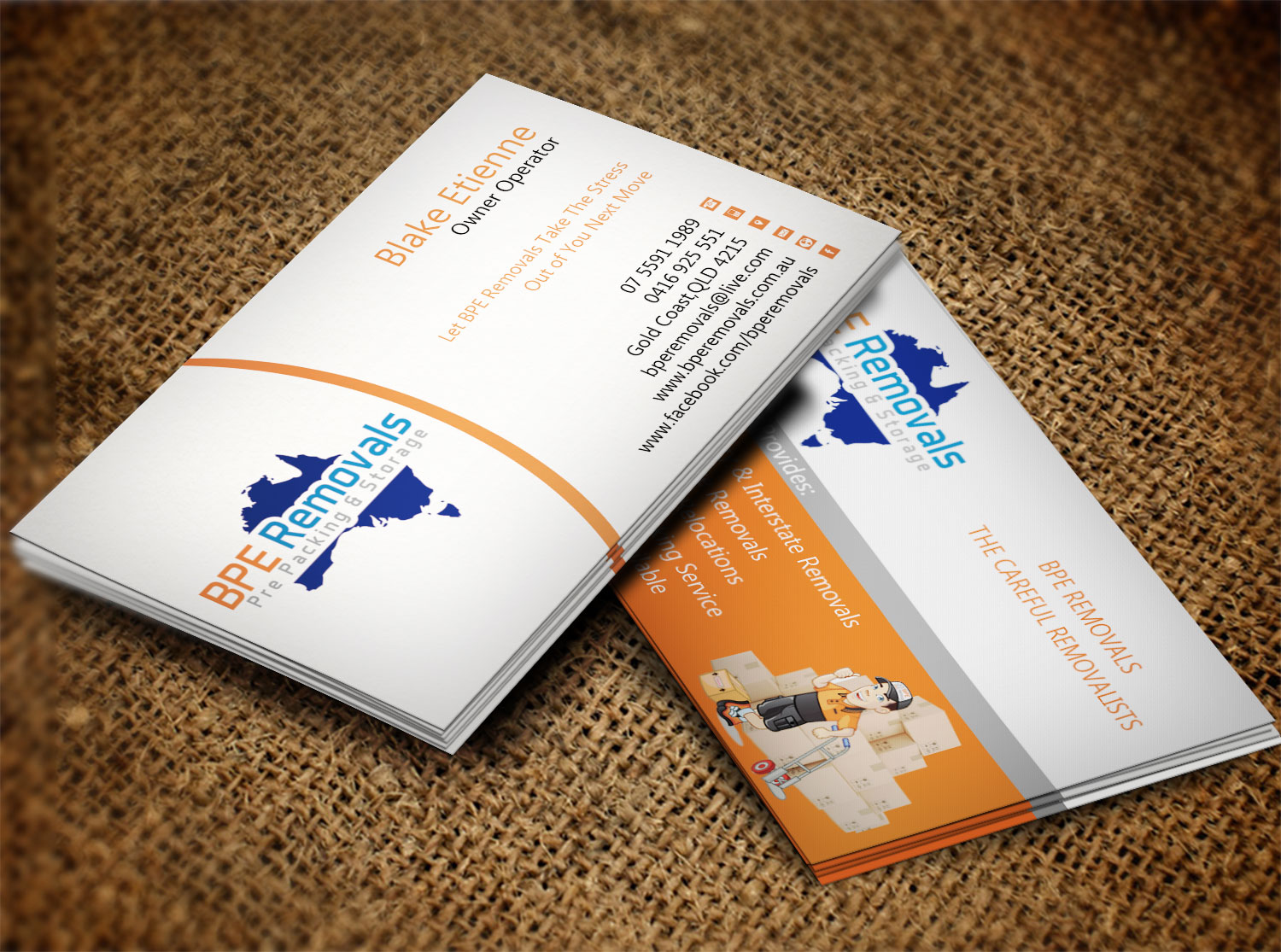 Business Card Design by Lanka Ama for BPE Removals | Design #9463519
