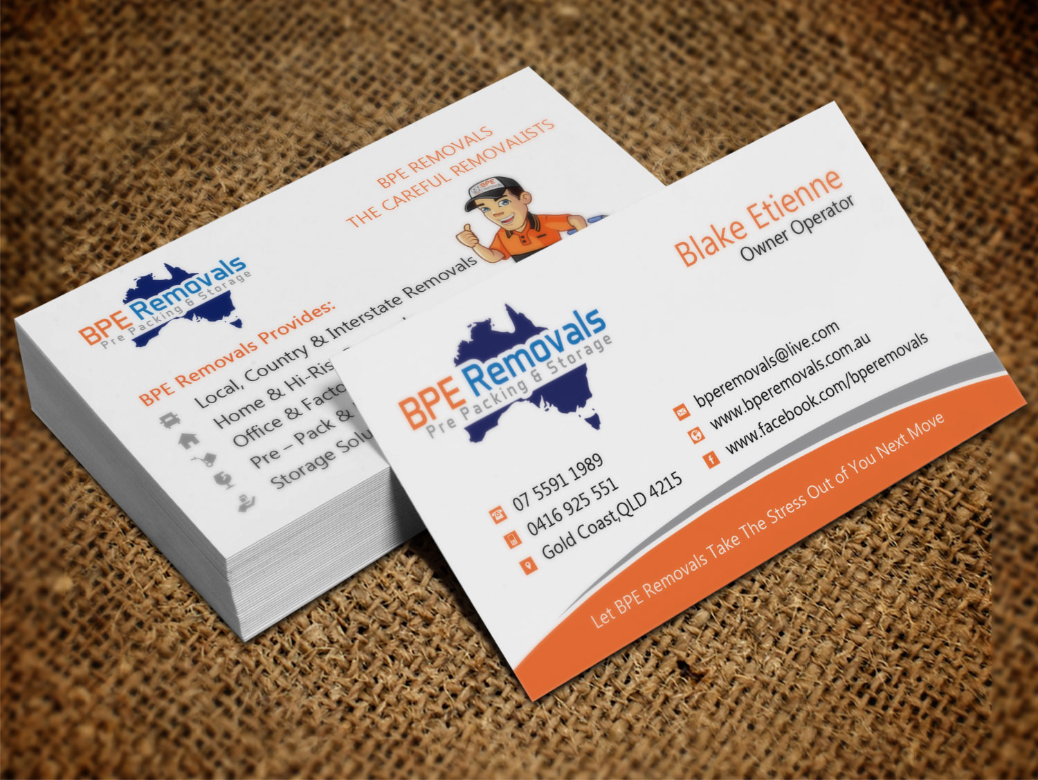 Business Card Design by Lanka Ama for BPE Removals | Design #9463520