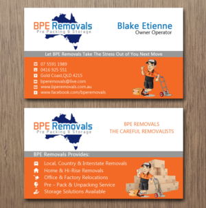 Business Card Design by Lanka Ama for BPE Removals | Design: #9463524