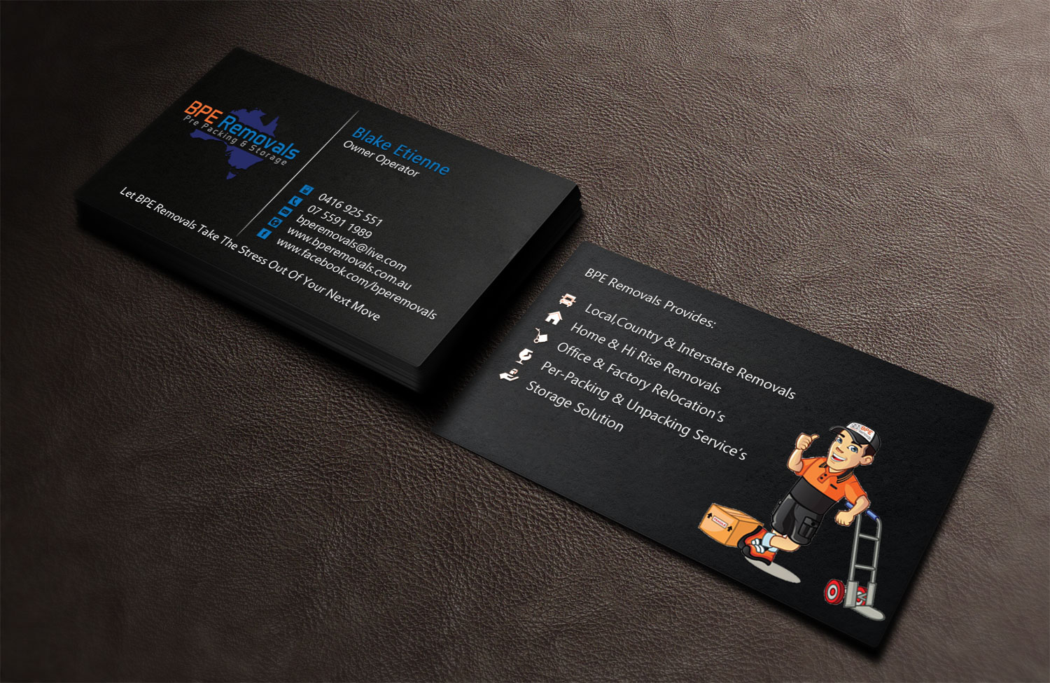 Business Card Design by Lanka Ama for BPE Removals | Design #9463536