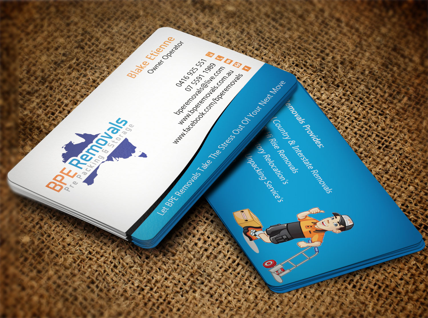 Business Card Design by Lanka Ama for BPE Removals | Design #9463538