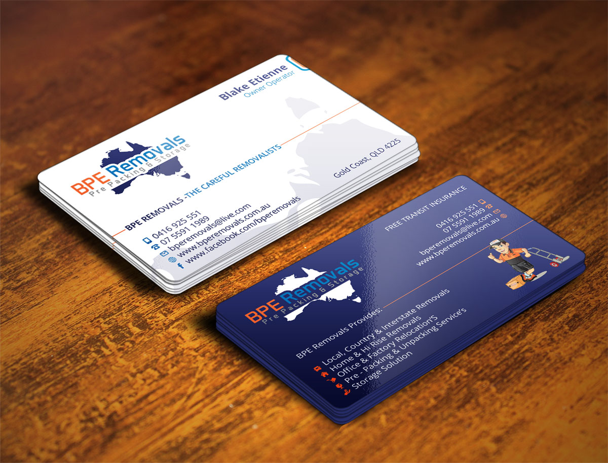 Business Card Design by Verified artistry for BPE Removals | Design #9463943