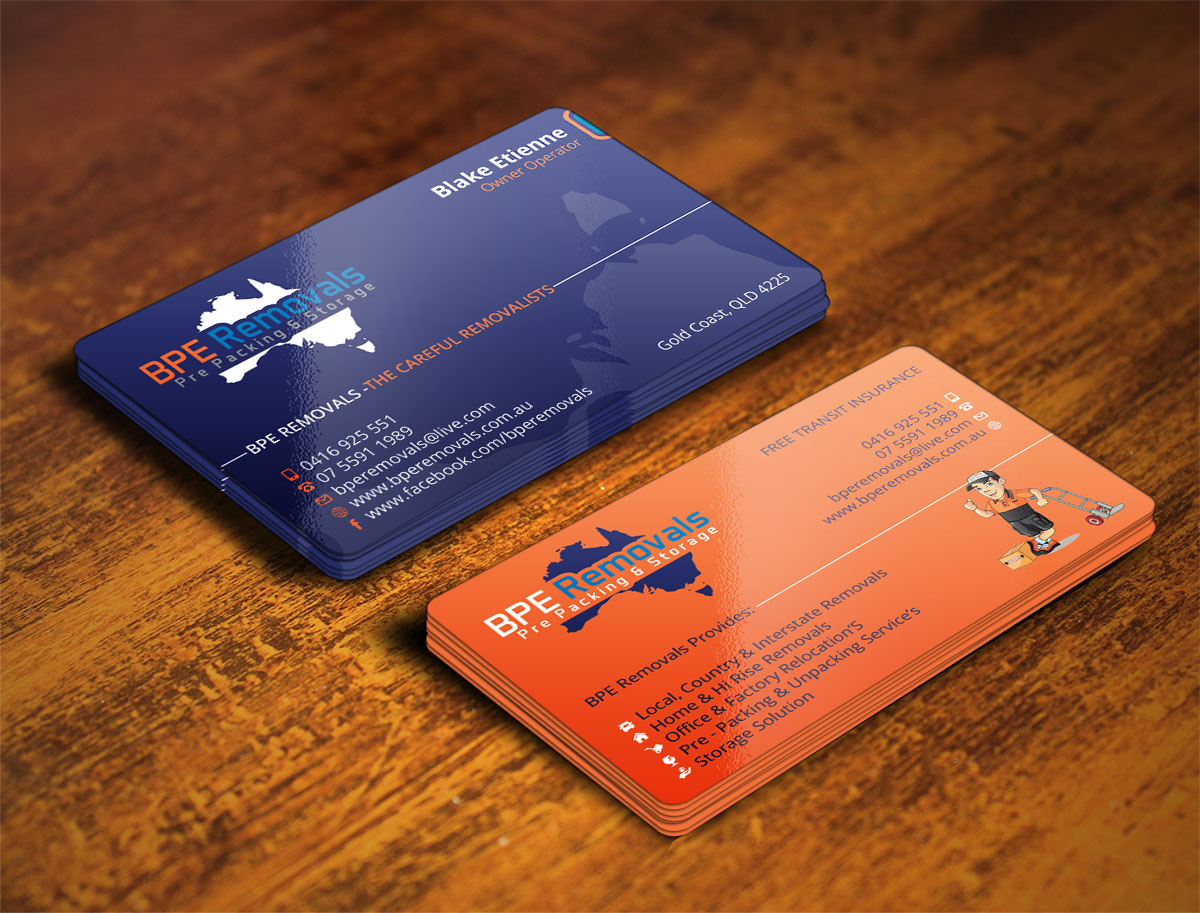 Business Card Design by Verified artistry for BPE Removals | Design #9463945