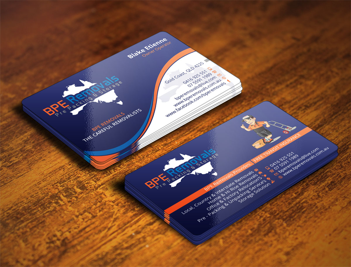Business Card Design by Verified artistry for BPE Removals | Design #9463947