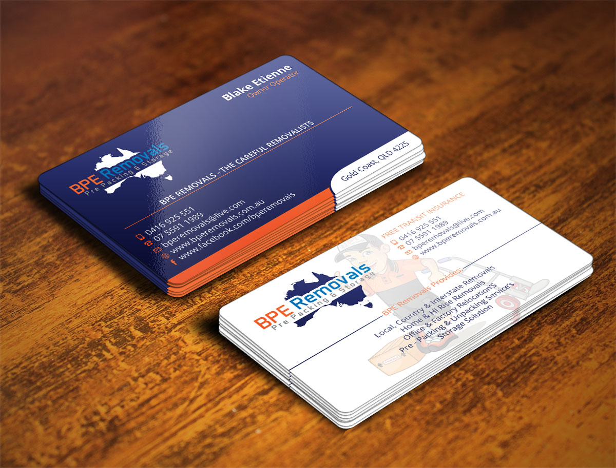 Business Card Design by Verified artistry for BPE Removals | Design #9463953