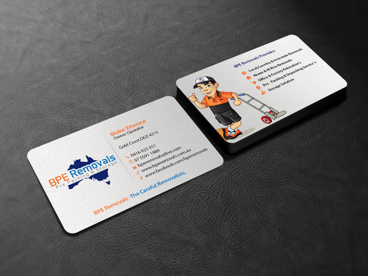 Business Card Design by Creations Box 2015 for BPE Removals | Design #9469066