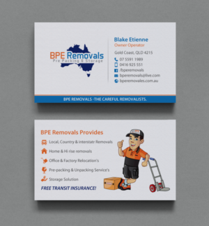 Business Card Design by chandrayaan.creative for BPE Removals | Design: #9467808