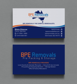 Business Card Design by chandrayaan.creative for BPE Removals | Design: #9497782