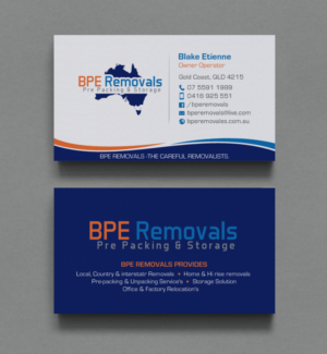 Business Card Design by chandrayaan.creative for BPE Removals | Design: #9497783