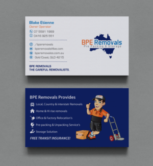 Business Card Design by chandrayaan.creative for BPE Removals | Design: #9497785