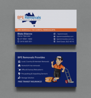 Business Card Design by chandrayaan.creative for BPE Removals | Design: #9497786