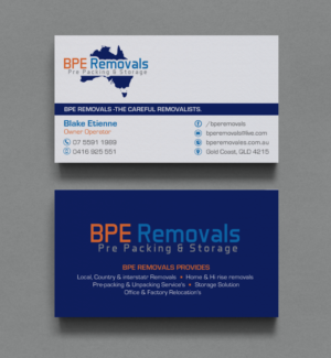Business Card Design by chandrayaan.creative for BPE Removals | Design: #9497790
