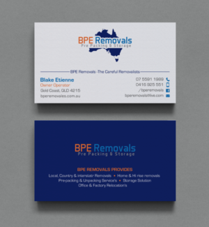 Business Card Design by chandrayaan.creative for BPE Removals | Design: #9497791