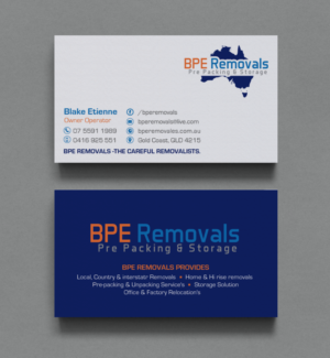 Business Card Design by chandrayaan.creative for BPE Removals | Design: #9497792