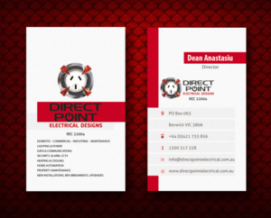 Visitenkarten-Design von Akaram Advertising für Direct Point Electrical Pty Ltd | Design: #7411366