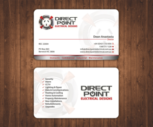 Visitenkarten-Design von Stylez Designz für Direct Point Electrical Pty Ltd | Design: #7421662