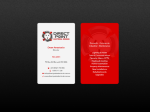 Business Card Design by Creations Box 2015 for Direct Point Electrical Pty Ltd | Design: #7383309