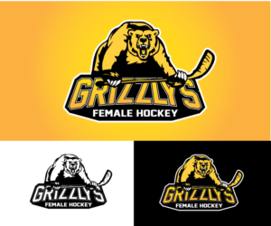 Grizzlys (main text)  Female Hockey (sub text) | Design de Logo par ackocar