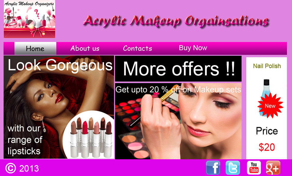 Web-Design von Razik mhd für Acrylic Makeup Organizers | Design #1879618