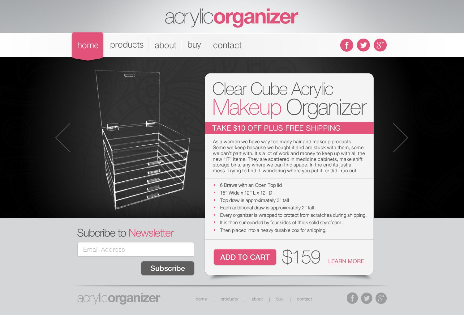 Web-Design von TechWise für Acrylic Makeup Organizers | Design #1941725