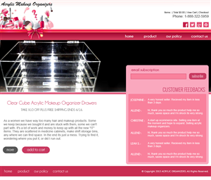 Web-Design von jeckx2 für Acrylic Makeup Organizers | Design: #1947954