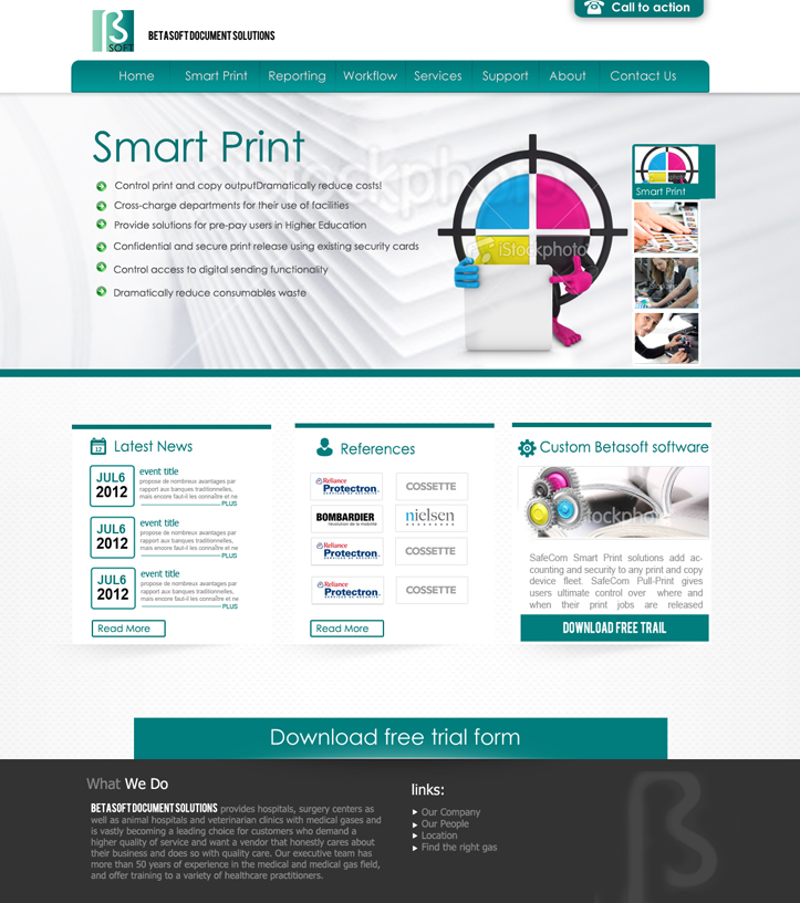 Wordpress Design by adam designs for Betasoft | Design #1872306