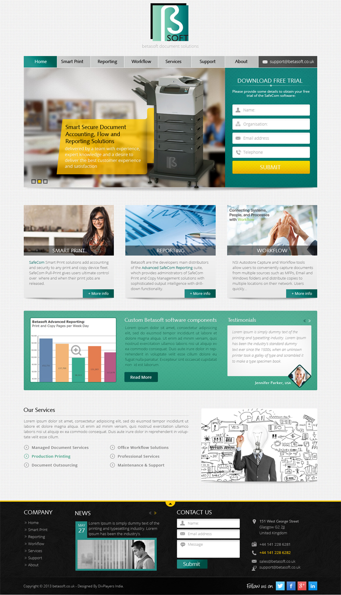 Wordpress Design by the-lion-king for Betasoft | Design #1872305