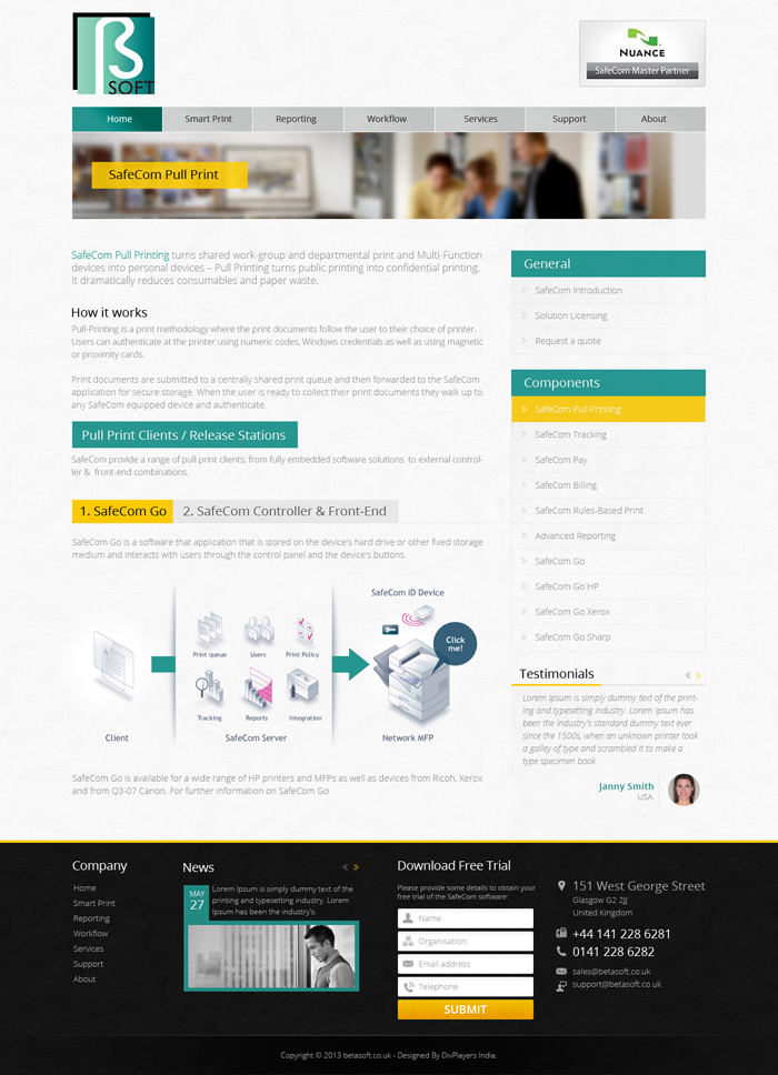 Wordpress Design by the-lion-king for Betasoft | Design #1887603