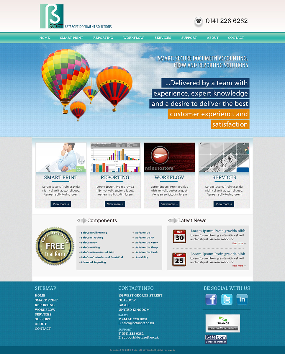 Wordpress Design by Tanvir for Betasoft | Design #1866578