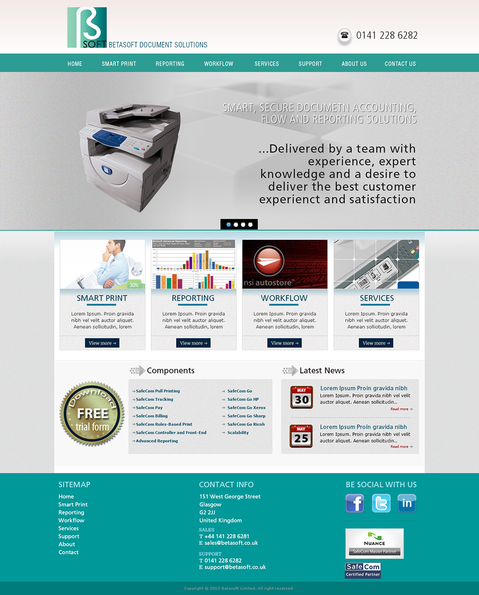 Wordpress Design by Tanvir for Betasoft | Design #1868472