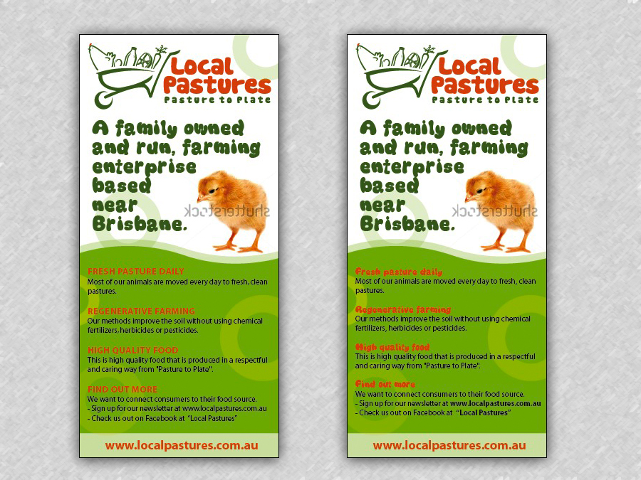 Diseño de Flyer por Alaya para Local Pastures | Diseño #1909518
