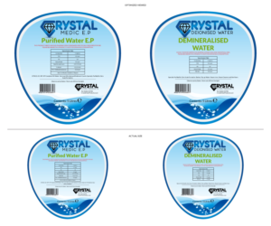 Water Bottle Label Design (One brand / Two Labels)  | Diseño de Etiqueta por insert name here