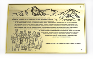 Jimmy Watts Memorial Plaque - Engraving on Metal | Graphic Design by WanWan