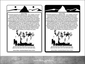 Jimmy Watts Memorial Plaque - Engraving on Metal | Graphic Design by vladst2004