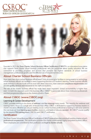 Diseño de Flyer por CreativeKlub para Charter School Success, LLC | Diseño: #7424745