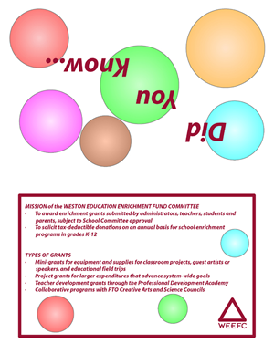 Card Design by J G for Weston Education Enrichment Fund Committee | Design: #1973995