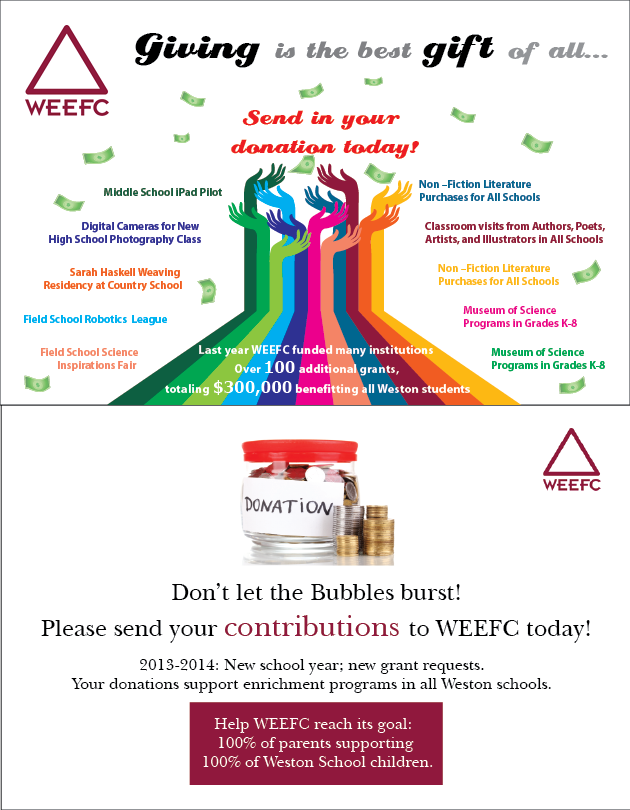 Card Design by Shilpa Mulay for Weston Education Enrichment Fund Committee | Design #1913023