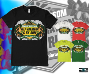 Orange Blossom Half Marathon & 5K | T-shirt Design by Aurelio III